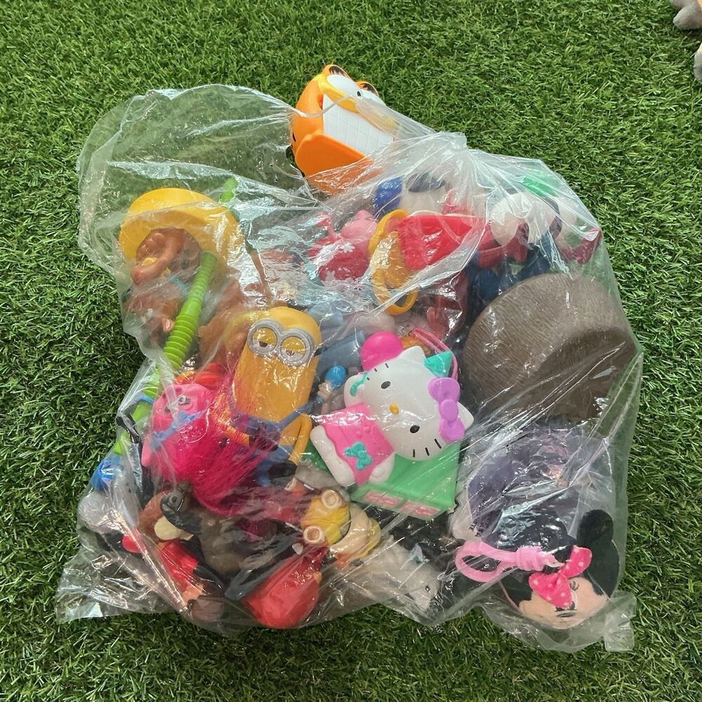 Mixed Character Toy Figure Lot Disney Minions Hello Kitty Trolls Spider-Man 25+